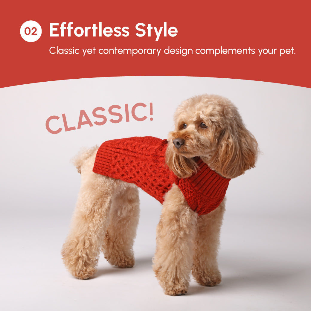 Pet Sweater Vest - Red