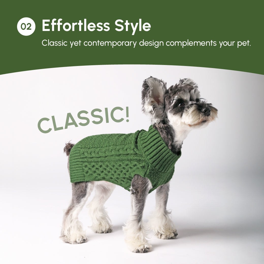 Pet Sweater Vest - Green