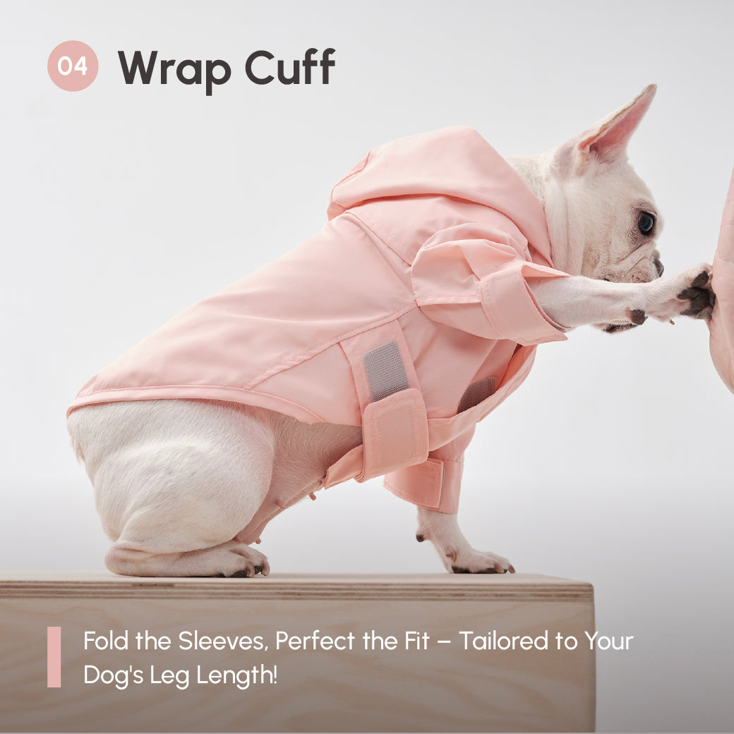 Tribeca adjustable velcro raincoat - Light Pink