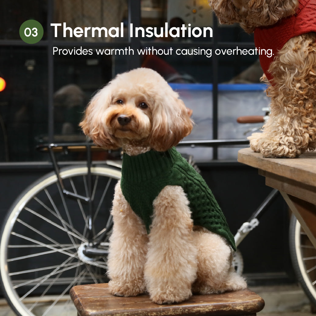 Pet Sweater Vest - Green