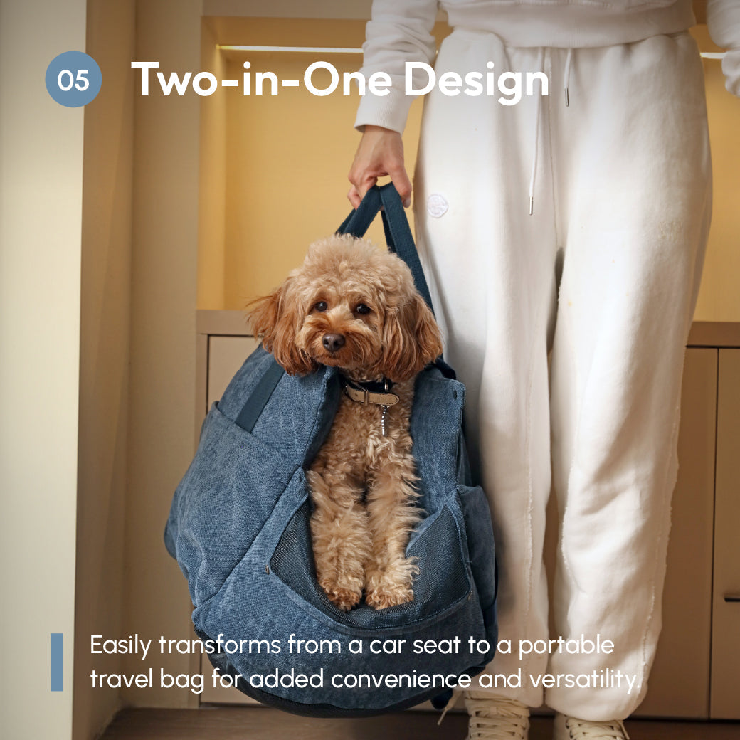 Puff Guard Dog Car Seat - Blue