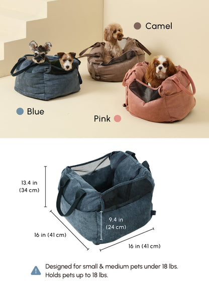 Puff Guard Dog Car Seat - Blue