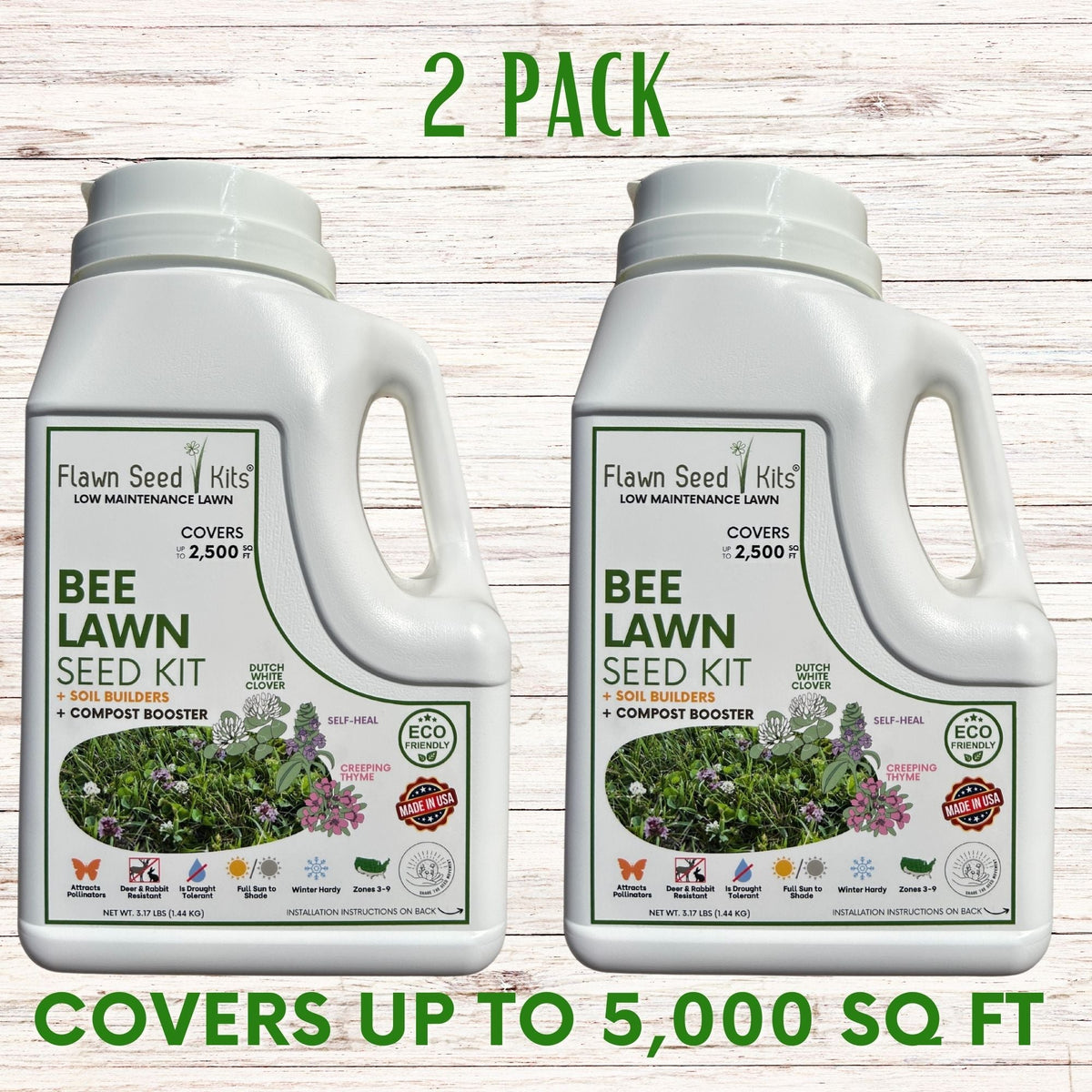Bee Lawn Seed Kit - Easy Spread Shaker