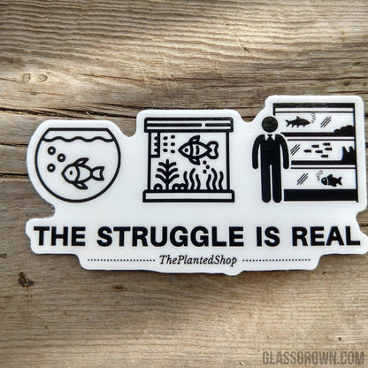 Fish Tank Struggles Decal Sticker