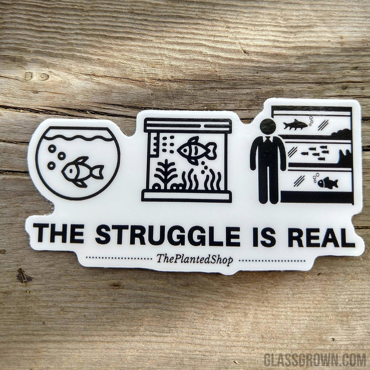 Fish Tank Struggles Decal Sticker