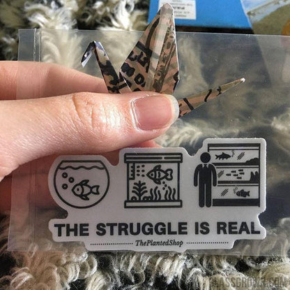 Fish Tank Struggles Decal Sticker