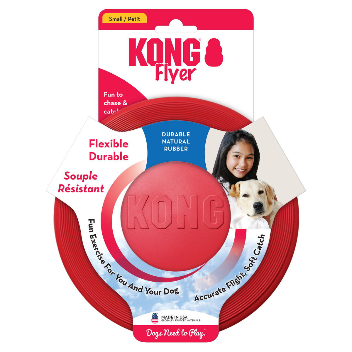 Kong Red Rubber Flyer