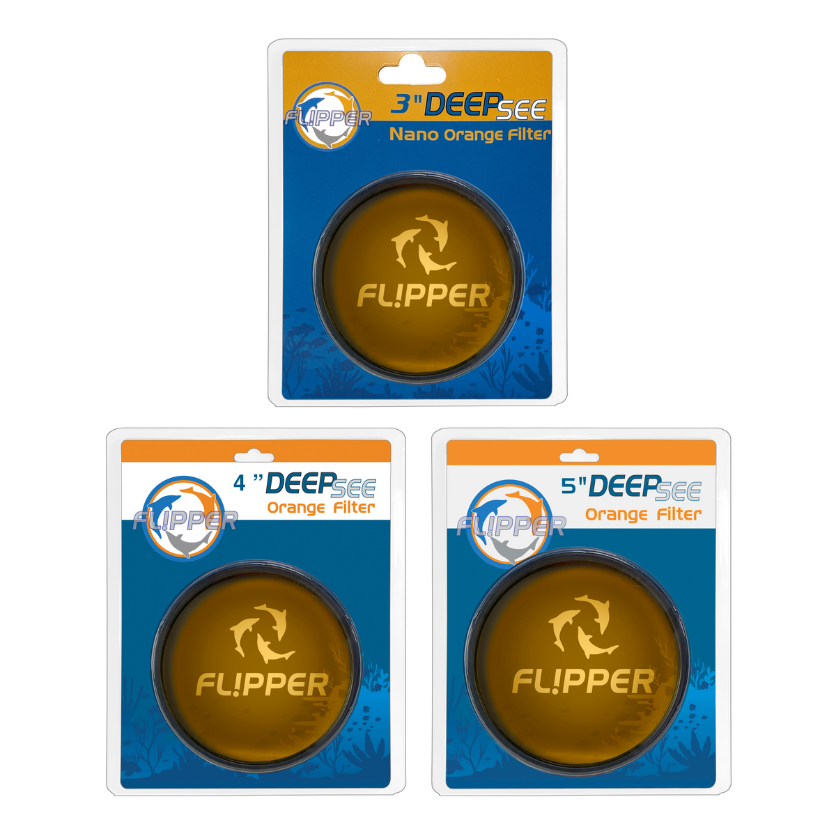 DeepSee Viewer Black with orange filter lens showcasing magnified coral colors under aquarium blue lights