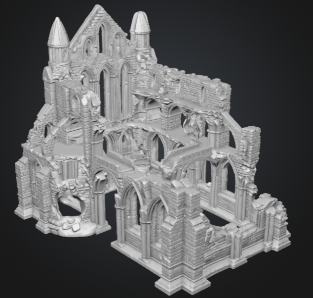 Gothic Castle Ruins 4 - STL - Digital Product