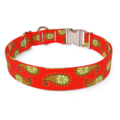 Holiday Paisley Dog Collar