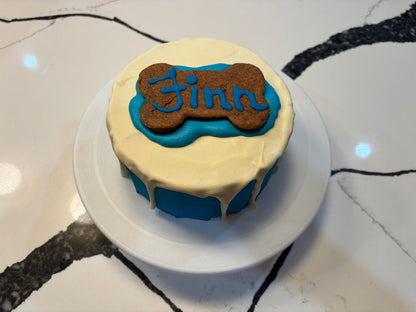 Organic Finn Birthday Dog Cake | Peanut Butter Banana Dog Cake (Handmade in NJ)
