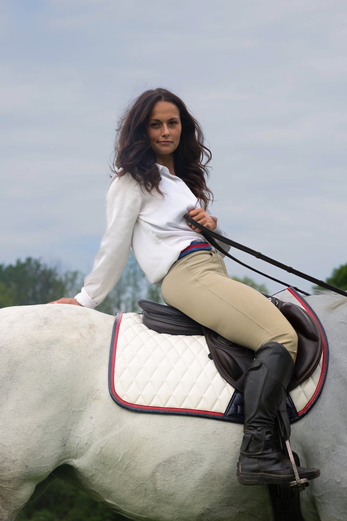 Jump Saddle Pad | White