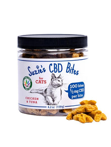 Suzie's CBD Bites For Cats, 2.5mg (4.2oz)