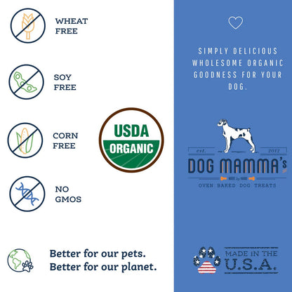 Dog Mamma's Organic Berry Banana Coconut Oven Baked Dog Treats 6oz