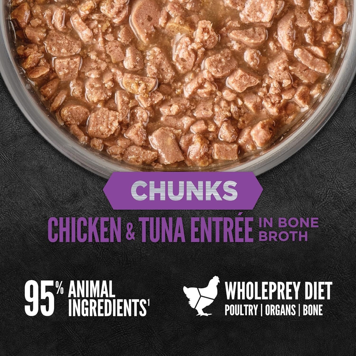 Orijen Grain Free Chunks & Shreds, Kitten Chicken & Tuna Wet Cat Food (3oz)