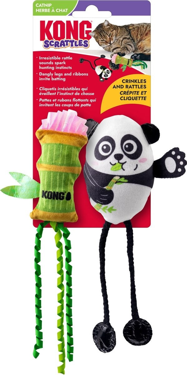 Kong Scrattles Panda Cat Toy (2pk)
