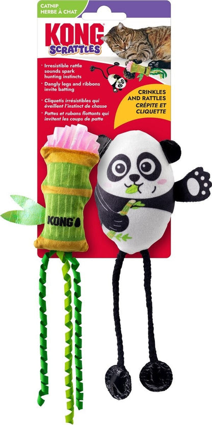 Kong Scrattles Panda Cat Toy (2pk)