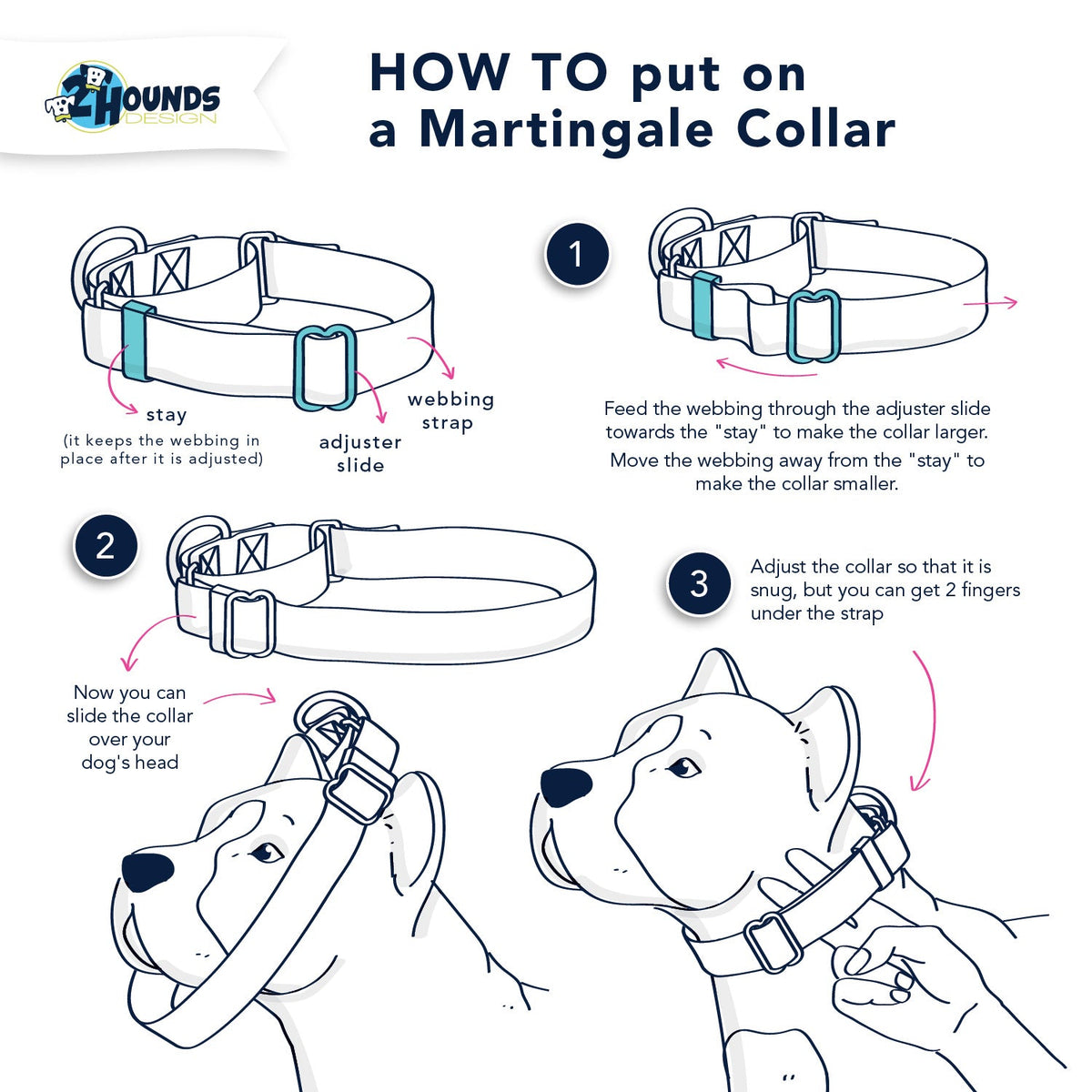5/8″ and 1″ Black Nylon Dog Collars