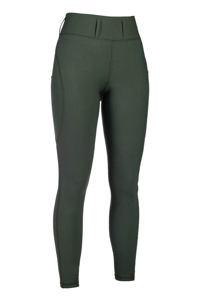 HKM Jil High Waist- Sil. Knee Patch Ladies Riding Leggings