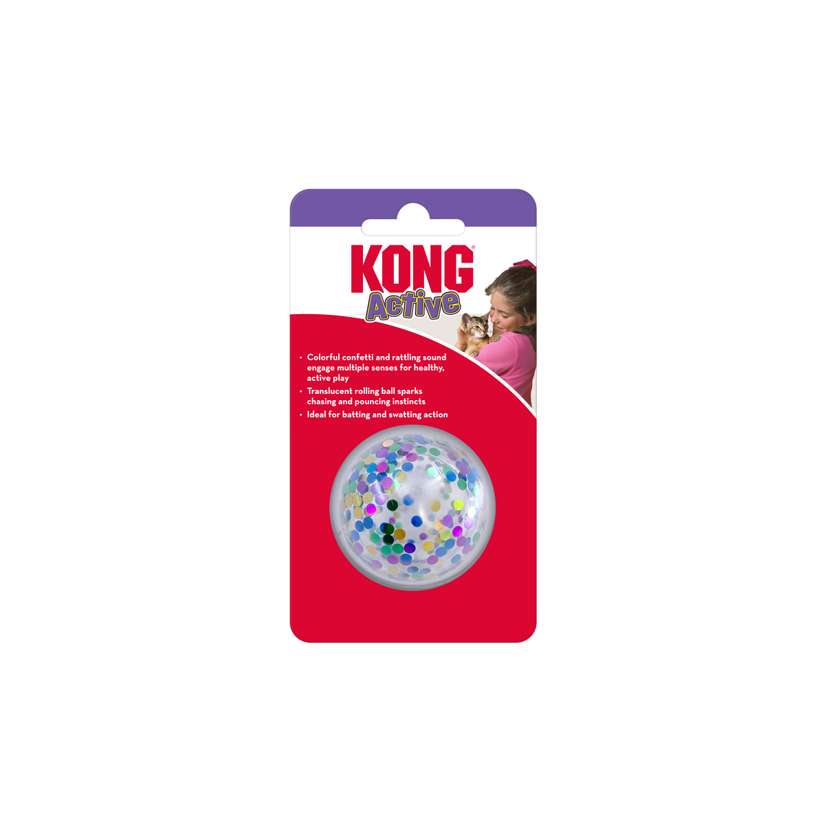 Kong Cat Active Confetti Ball