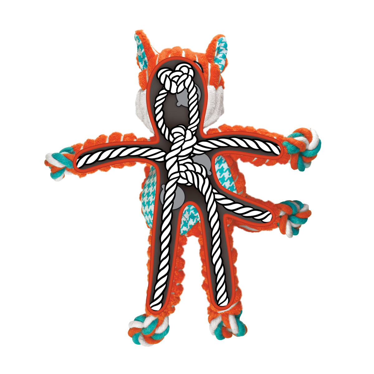 Kong Floppy Knots Fox Medium/Large