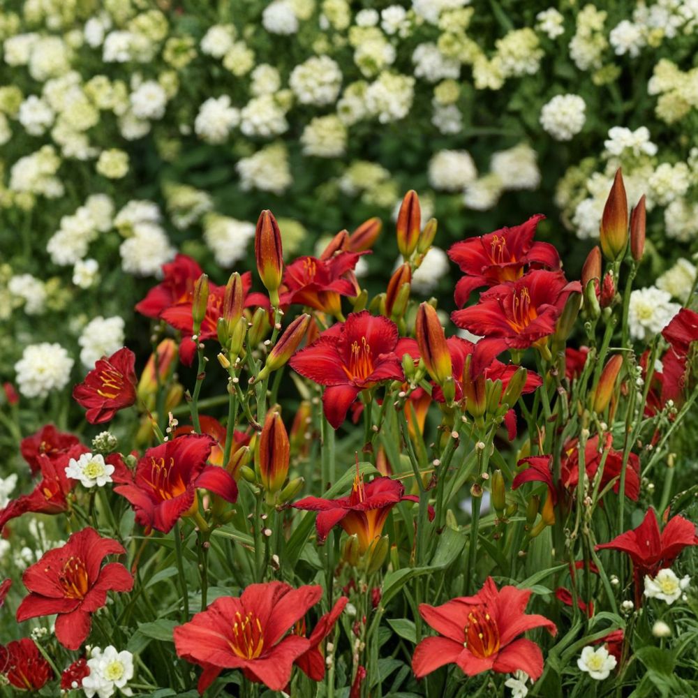 Hemerocallis 'Chicago Apache' Daylily - 3 Bare Root Plants with Scarlet Red Blooms