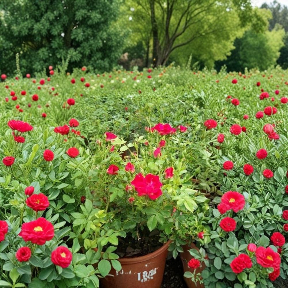 Red Drift Rose Live Bush Plant 5 Gallon | Rooted Groundcover Rose for Garden & Landscape
