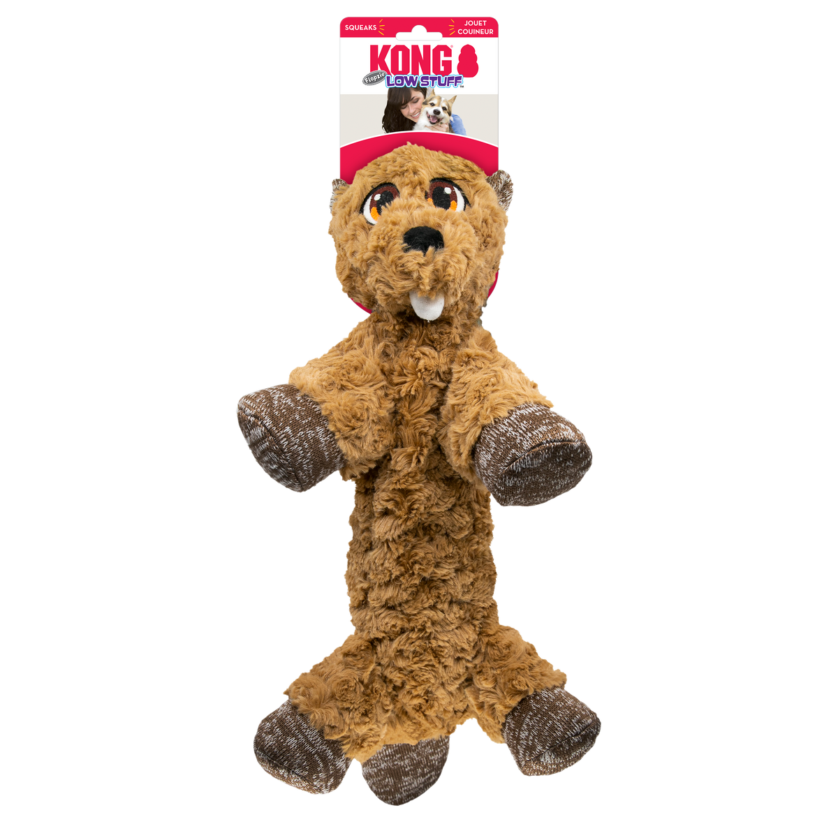 Kong Low Stuff Flopzie Beaver Medium