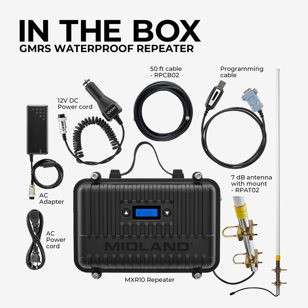 MXR10VP MicroMobile GMRS Waterproof Repeater Bundle