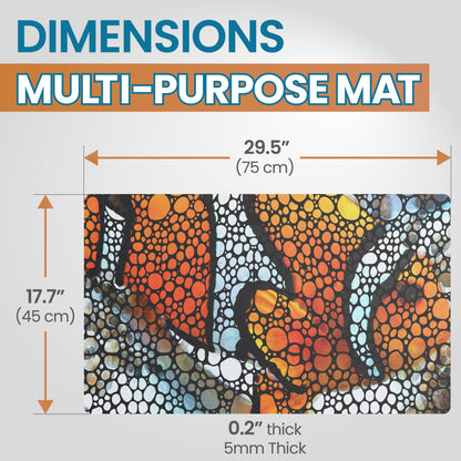 Flipper Aquarium Mat with Clownfish Artwork