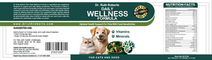 Daily Wellness Formula — Glandular-Free Multivitamin for Dogs & Cats with Beef, Pork, or Organ Sensitivities