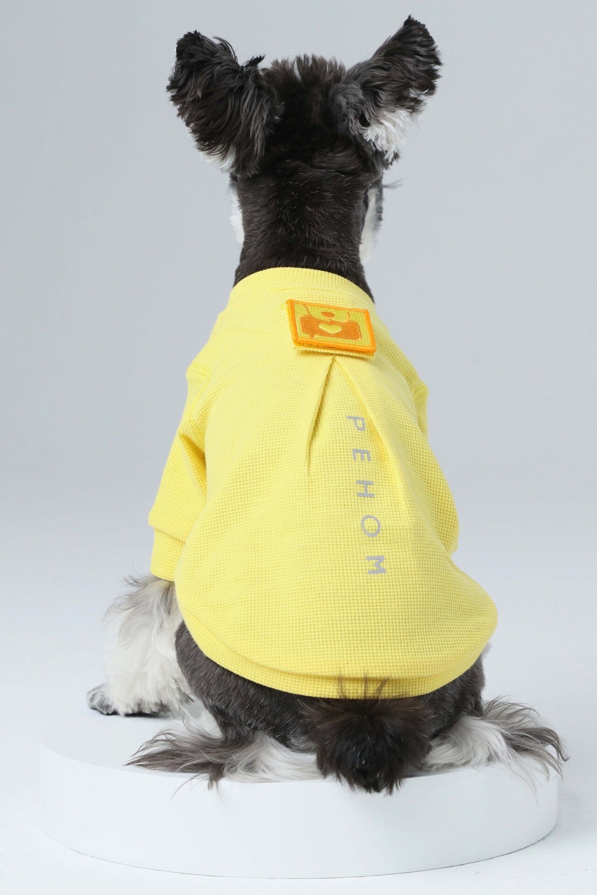 Embroidery Waffle T-Shirt - Yellow