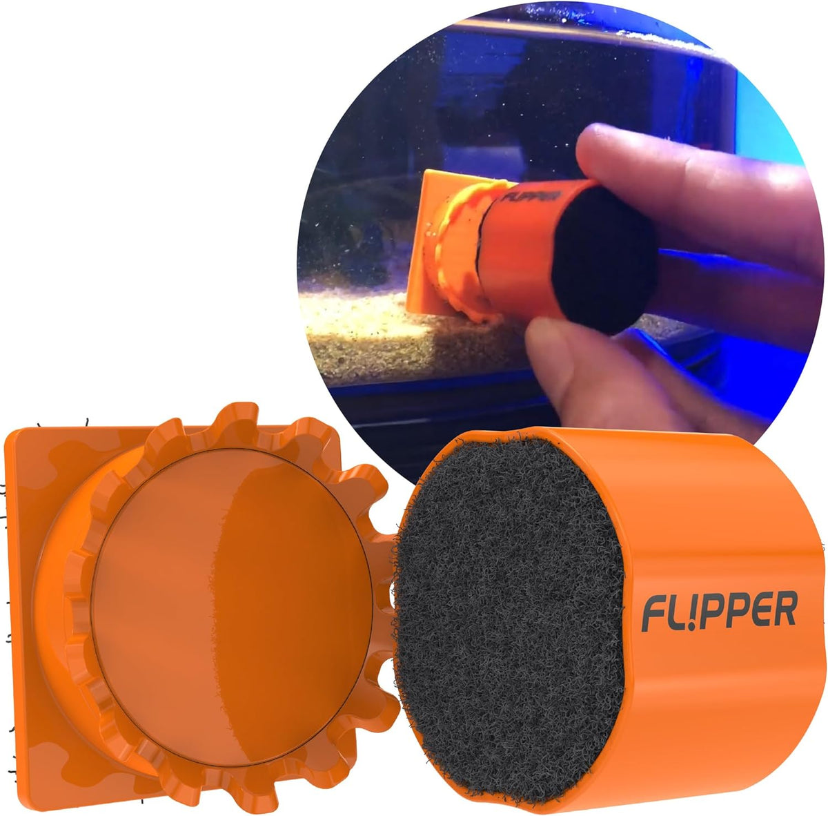Flipper Pico 2-in-1 magnetic aquarium cleaner with scrubber and scraper for glass tanks up to 6mm thick