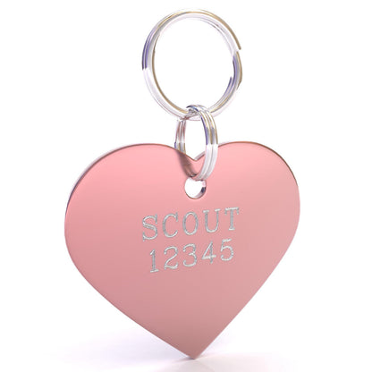 HyperLite Heart Dog ID Tag with Engraving