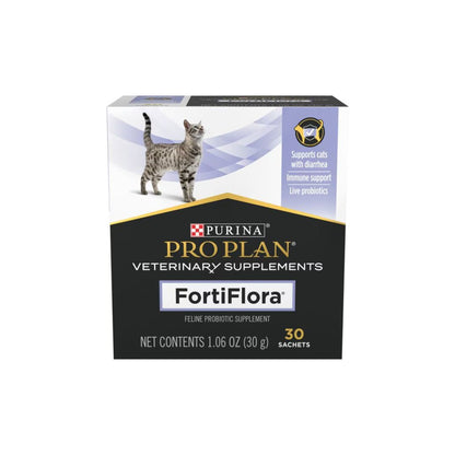 Purina Pro Plan Veterinary Diets FortiFlora Powder Probiotic Digestive Supplement for Cats, 30 count