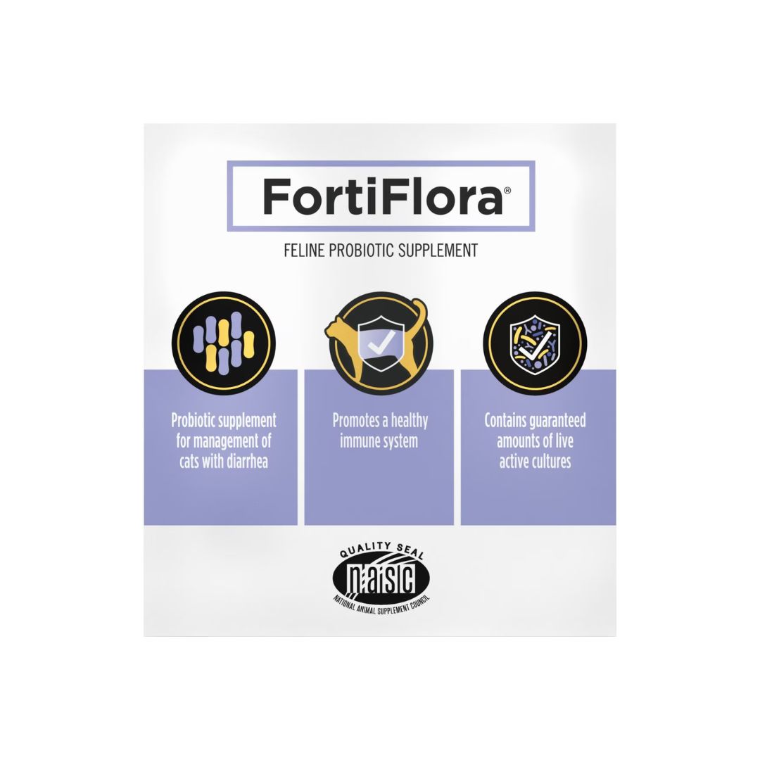 Purina Pro Plan Veterinary Diets FortiFlora Powder Probiotic Digestive Supplement for Cats, 30 count