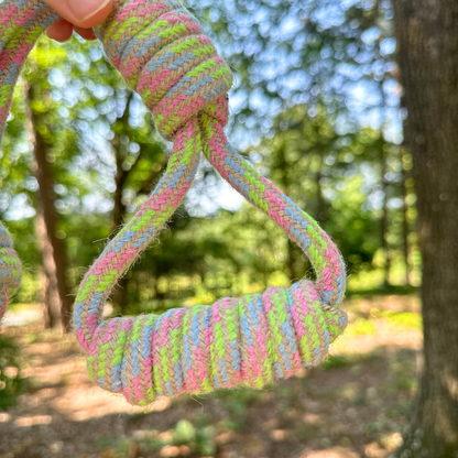 Rainbow Hemp Tug Toy | Monkey Fist