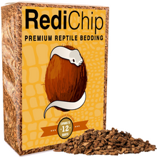RediChip Premium medium-sized organic coconut chips substrate for reptile enclosures, ready-to-use, clean, and humidity-retentive