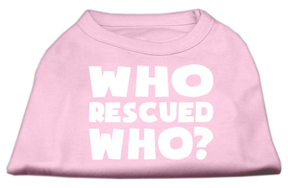 Pet Shirt "Who Rescued Who?"