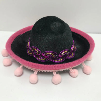 Mexican Mini Hat Headband Party Festival Pet Costume Cute Cat Dog Small Hat Adjustable Holiday Outfit Fun Halloween Birthday