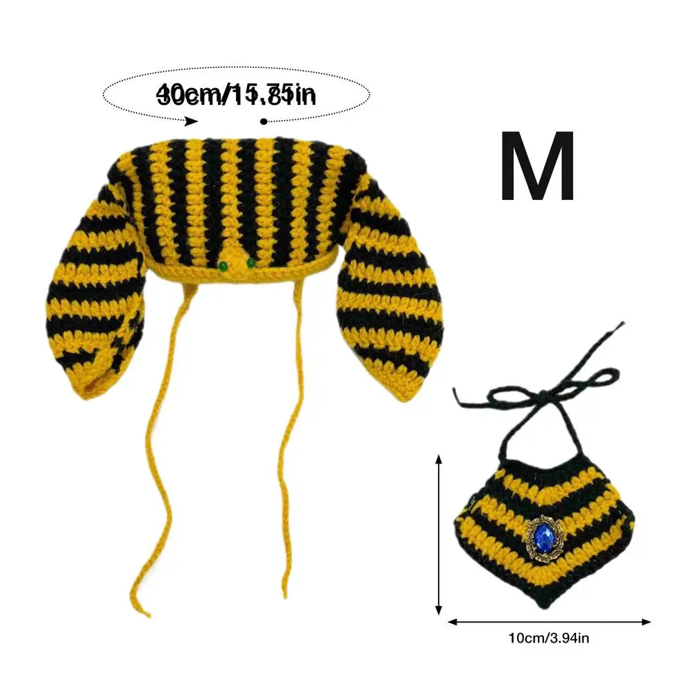 Funny Dog Costumes Egyptian Pet Costume Accessory Party Outfits Adjustable Hat Bandana Photo Props for Small Medium Breeds Cat