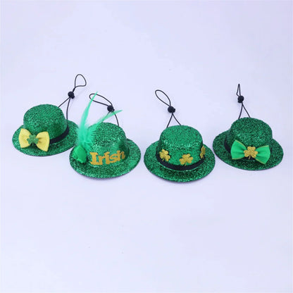 St Patrick s Day Pet Costume Set 4Pcs Irish Hat and Bow Tie for Small Dogs and Cats Green Shamrock Party Supplies for Pets