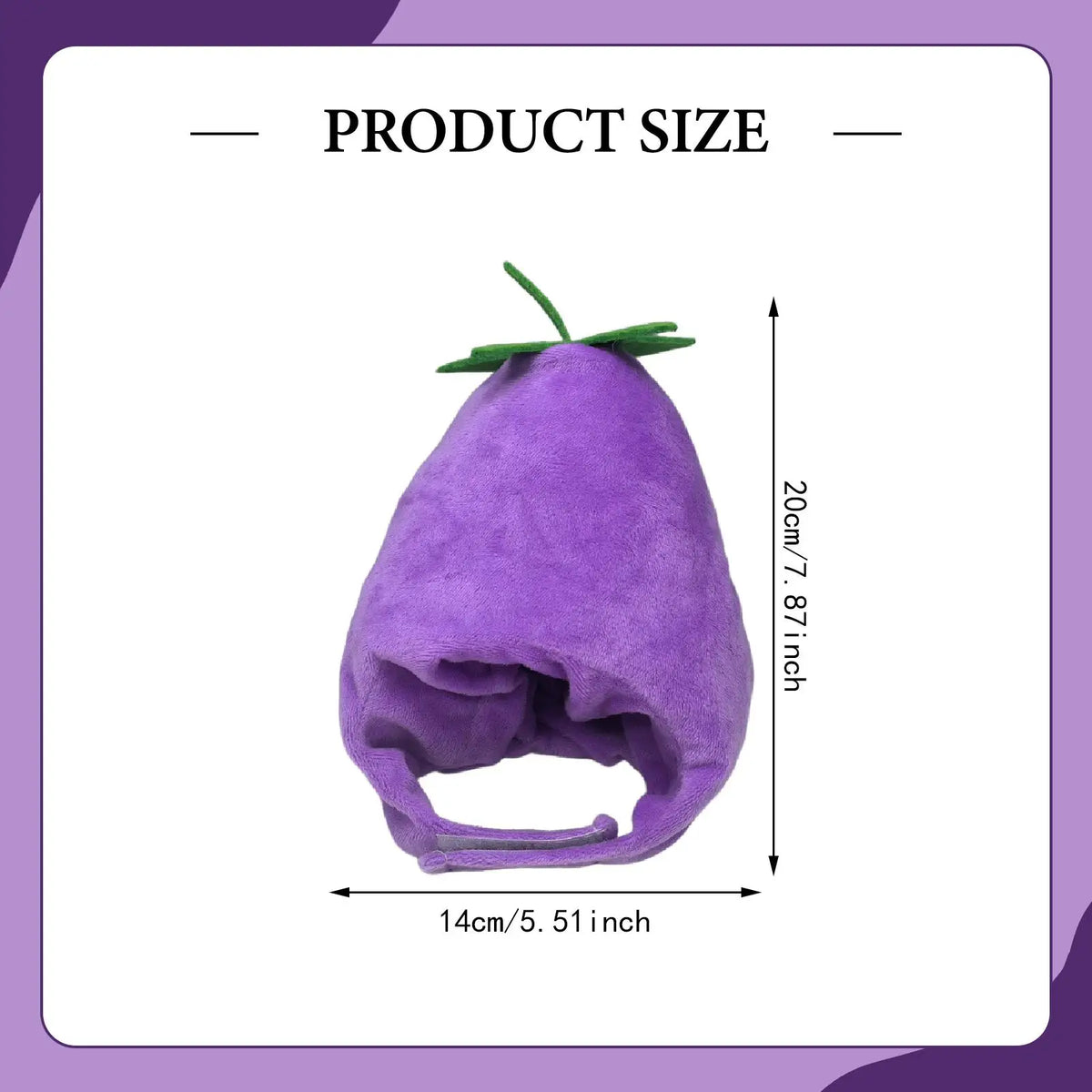 Pet Costume Eggplant Hat Cat Cap Head Wrap Christmas Cute Decorative Dog Headwear for Festive Walking Halloween Easter Hiking
