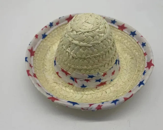 Mexican Mini Hat Headband Party Festival Pet Costume Cute Cat Dog Small Hat Adjustable Holiday Outfit Fun Halloween Birthday