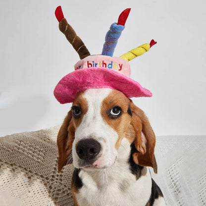 Pet candle-shaped hat, cute dog transformation hat, birthday cake hat, cat hat, pet costume clothing