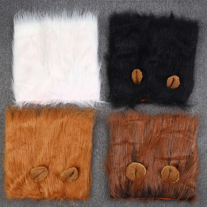 Lion Modelling Wig Cap Hat Pet Costume Pet Cosplay Outfits Winter Autumn Pet Hat Xmas Party Decor with Ear Pet Accessories