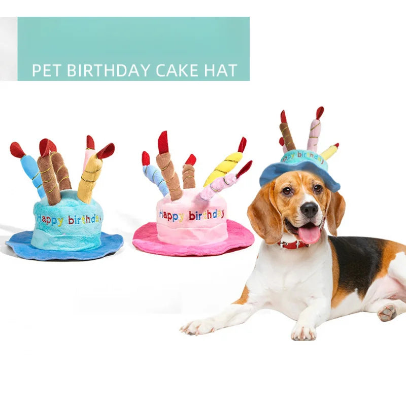 Pet candle-shaped hat, cute dog transformation hat, birthday cake hat, cat hat, pet costume clothing