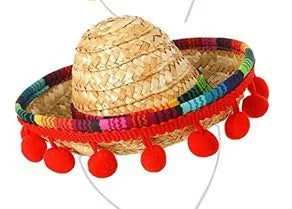 Mexican Mini Hat Headband Party Festival Pet Costume Cute Cat Dog Small Hat Adjustable Holiday Outfit Fun Halloween Birthday