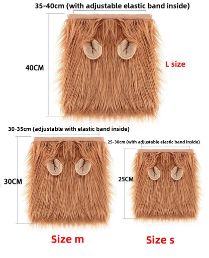 Funny Lion Hat for Dogs Cute Pet Costume with Ears Halloween Dress Up Accessory