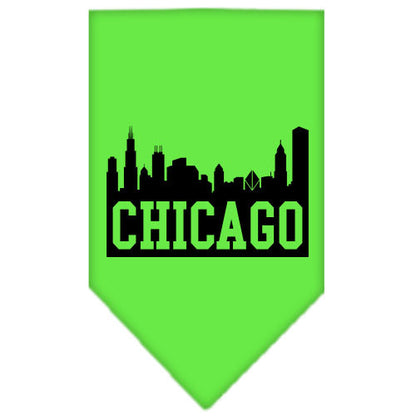 Pet and Dog Bandana Screen Printed, "Chicago Skyline"